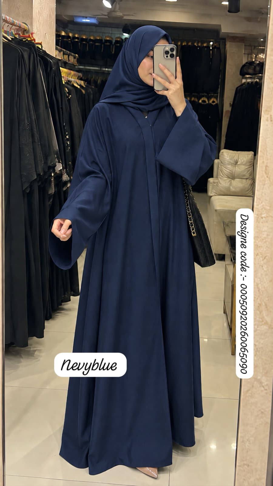 Premium Zoom Fabric Front-Open Plus Size Classy Abaya with Black Dupatta